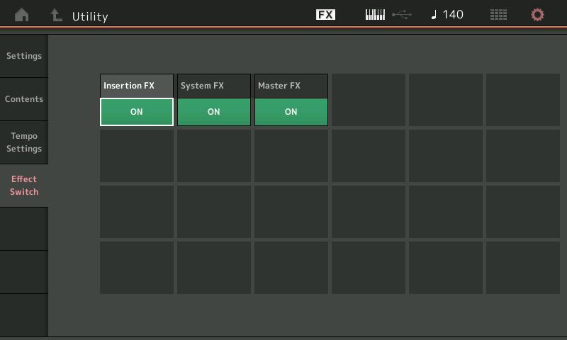 Effect bypass function is available?