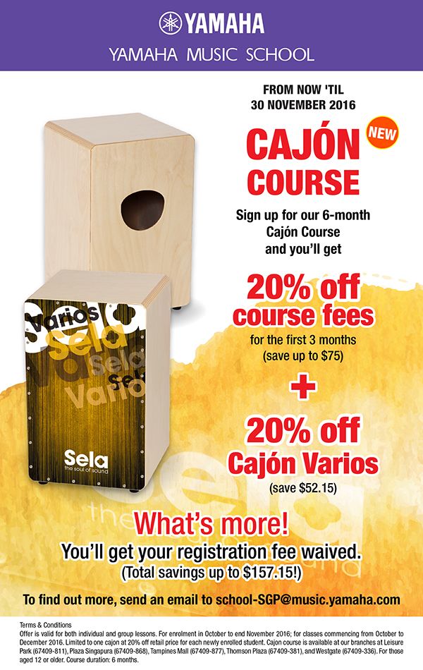 Check Out Our Cajon Course Promotion