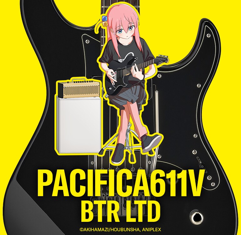 Hitori Gotoh holding the Yamaha PACIFICA611V BTR LTD – Bocchi the Rock! Limited Edition 
