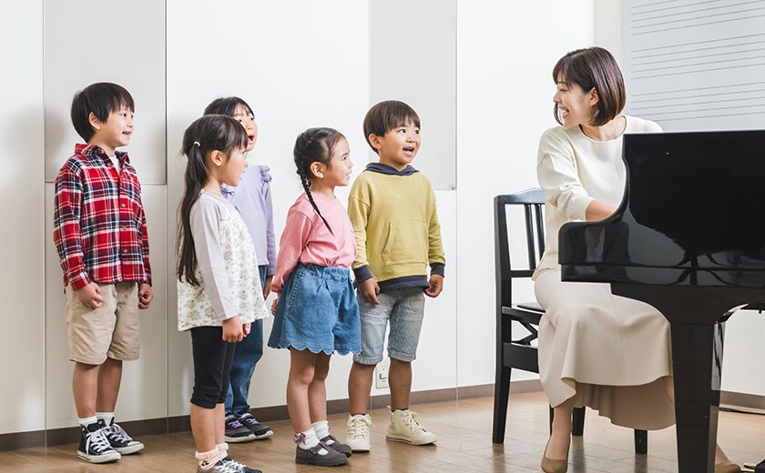 歌を楽しむ子どもたち